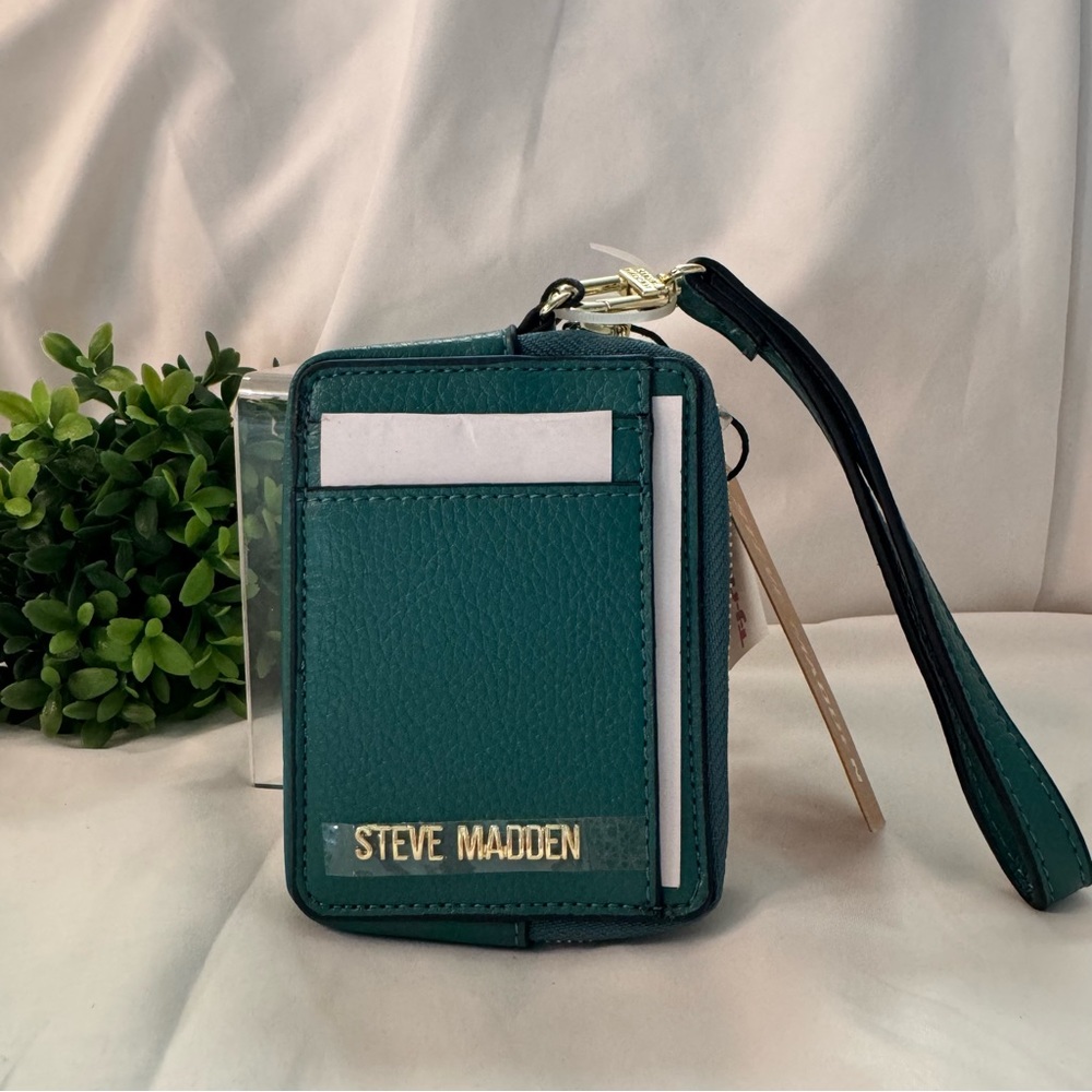 Steve Madden Bpipper Zip Around Card Case Wristlet - Evergreen